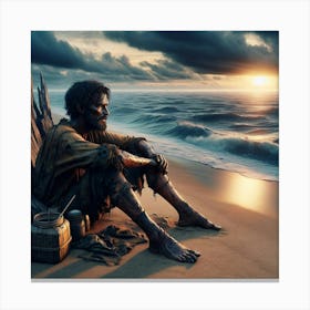 Survivor On A Desolate Island Canvas Print