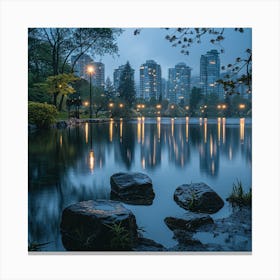 Reflections In The Park Canvas Print