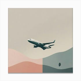 Airplane In The Sky Canvas Print