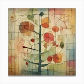 Blossoming, Paul Klee Botanical Abstract Art Print (3) Canvas Print