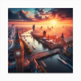 London At Sunrise Canvas Print