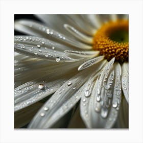 Daisy With Water Droplets 3 Canvas Print