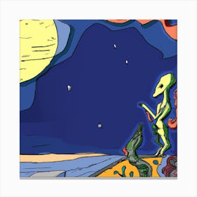 Lonely Alien Canvas Print