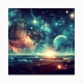 Space And Stars Canvas Print