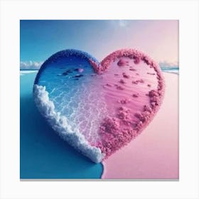 Heart Shaped Sand Canvas Print