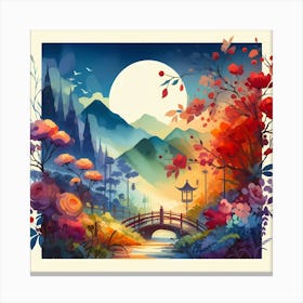 Asian Landscape Painting 50 Canvas Print