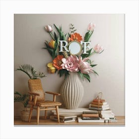 Flower vase Canvas Print