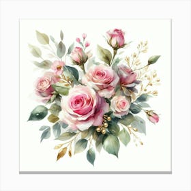 Pink Roses 6 Canvas Print