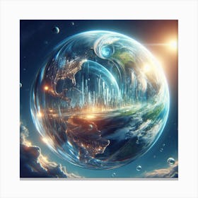 Earth In Space 19 Canvas Print