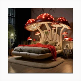 Mushroom Bed Canvas Print
