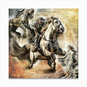 Horse Surreal Illustration Art 04 Canvas Print