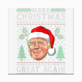 Ugly Sweater Trump Christmas Gif For Boys Girls Kids Canvas Print