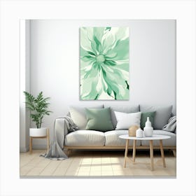Green Flower 1 Canvas Print