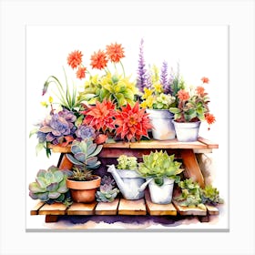 Festive Flora Canvas Print