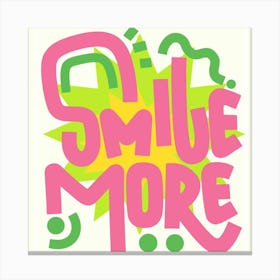 Smile More Canvas Print