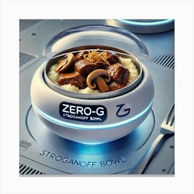 A Futuristic Dish Called Zero G Stroganoff Bowl, F Canvas Print