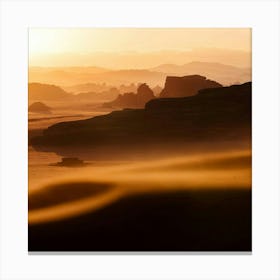 Sunset In The Desert Canvas Print