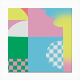 Abstract Geometric in pastel colors 05 Canvas Print