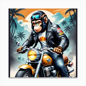 Monkey Rider Canvas Print