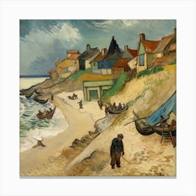 House On The Beach By Vincent Van Gogh Canvas Print