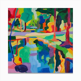 Abstract Park Collection City Park New Orleans 3 Canvas Print