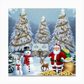 Christmas Santa 7 Canvas Print