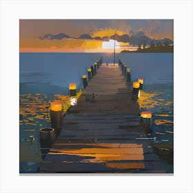 Abandoned dock Canvas Print