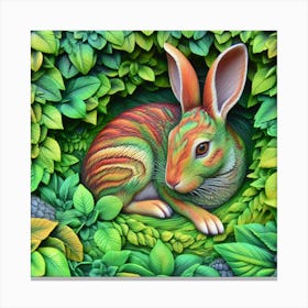 Rabbit In The Forest Canvas Print