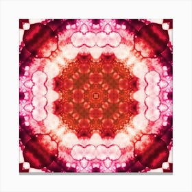 Pink Alcohol Ink Flower Pattern 7 Canvas Print
