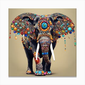 Fancy Elephant Canvas Print