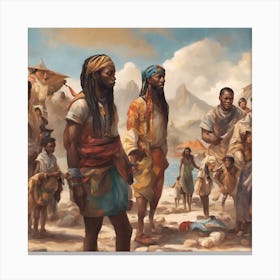 African Tribesmen Canvas Print