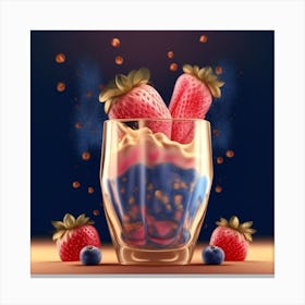 Strawberry Milkshake Canvas Print