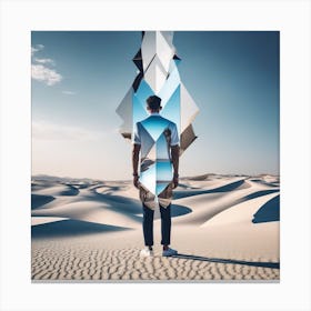 Man In The Desert 65 Canvas Print