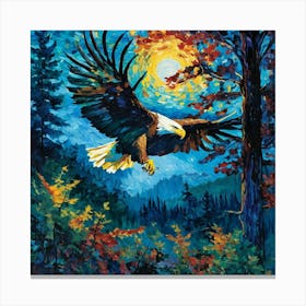 Eagle In Flight Canvas Print