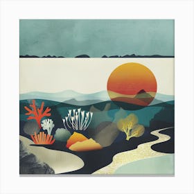 'Sunset In The Desert' Canvas Print