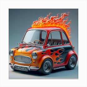 Flaming Car 1 Canvas Print