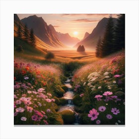 Swedish Landscape Painting Canvas Print