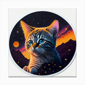 Cat Colored Sky (85) Canvas Print