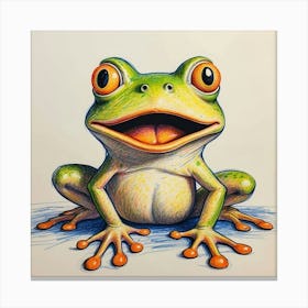 Frog Drawing 5 Canvas Print