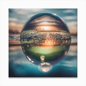 Bubble Waterscape Holographic Canvas Print