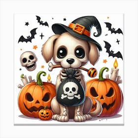 Halloween Dog Canvas Print