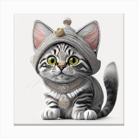 Cat In A Turban Canvas Print