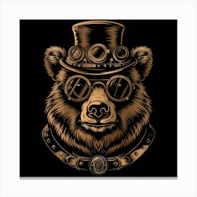 Steampunk Bear 25 Canvas Print