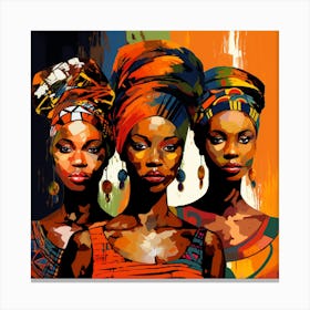 Three African Women 25 Canvas Print
