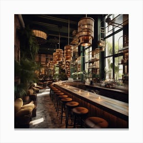 Bar Interior Canvas Print