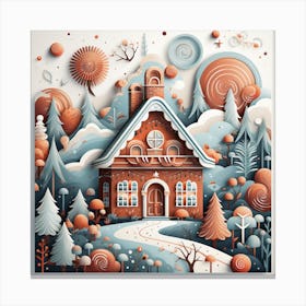 House In The Forest Canvas Print