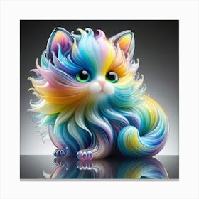 Rainbow Kitten Canvas Print