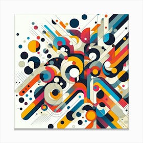 Abstract modernist colorful spots 1 Canvas Print