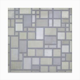 Composition In Bright Colors With Gray Lines (Raster Composition 7), (1919), Piet Mondrian Canvas Print