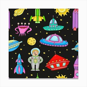 Space Aliens 1 Canvas Print